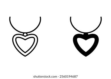 necklace icon, trendy Style, Isolated on White Background, Stock vector illustrations.