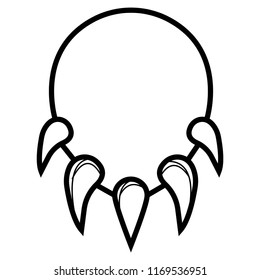 Necklace icon vector 