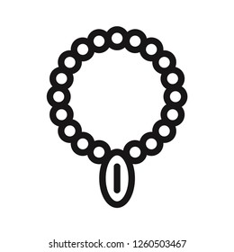 Necklace icon vector