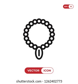 Necklace icon vector