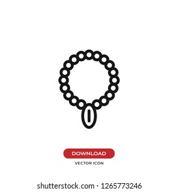 Necklace icon vector
