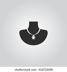 Necklace icon vector