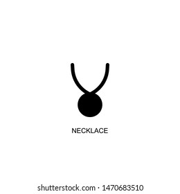 necklace icon vector black design