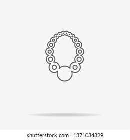 Necklace icon. Vector concept illustration for design.
