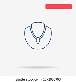 Necklace icon. Vector concept illustration for design.