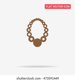 Necklace icon. Vector concept illustration for design.