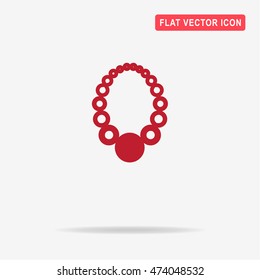 Necklace icon. Vector concept illustration for design.