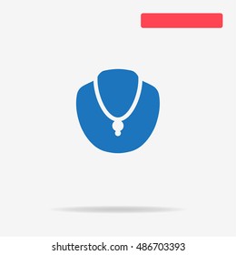 Necklace icon. Vector concept illustration for design.