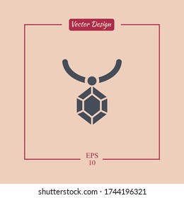 Necklace icon. Vector illustration EPS 10.