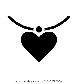 necklace icon vector illustration glyph style. mother's day icon set.