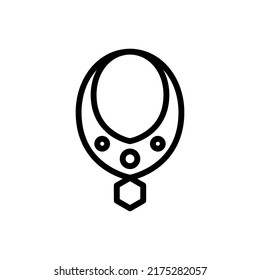 Halskette Symbol Vektorgrafik Logo Vorlage für viele Zwecke. Einzeln auf weißem Hintergrund.