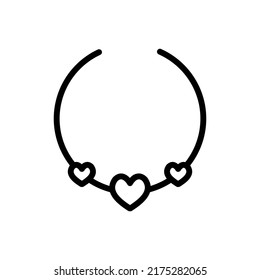 necklace icon vector illustration logo template for many purpose. Isolated on white background.