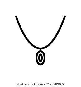 necklace icon vector illustration logo template for many purpose. Isolated on white background.