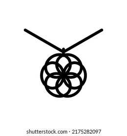 necklace icon vector illustration logo template for many purpose. Isolated on white background.