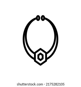 necklace icon vector illustration logo template for many purpose. Isolated on white background.