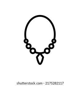 necklace icon vector illustration logo template for many purpose. Isolated on white background.