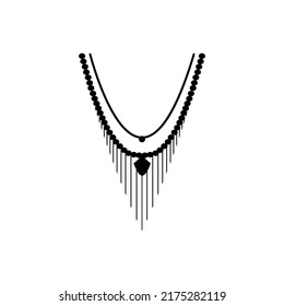 necklace icon vector illustration logo template for many purpose. Isolated on white background.