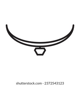 necklace icon vector illustration logo design