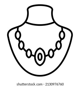 Necklace icon vector image. Can also be used for web apps, mobile apps and print media.