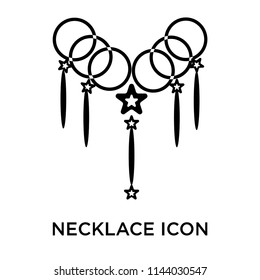 Necklace icon vector isolated on white background for your web and mobile app design, Necklace logo concept