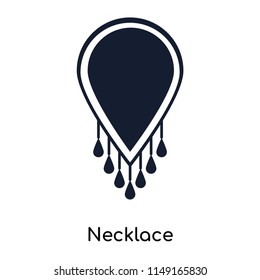 Necklace icon vector isolated on white background for your web and mobile app design, Necklace logo concept