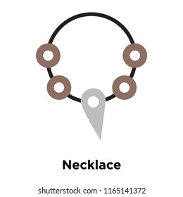 Necklace icon vector isolated on white background, Necklace transparent sign , historical stone age symbols