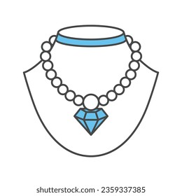 Necklace icon vector trendy