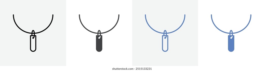 necklace icon vector set use for web ui or app