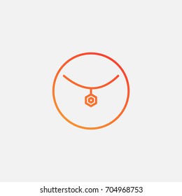 Necklace  icon.gradient illustration isolated vector sign symbol