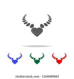 necklace icons. Elements of wedding in multi colored icons. Premium quality graphic design icon. Simple icon for websites, web design, mobile app, info graphics