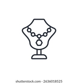 necklace icons isolated on White Background. Flat style design