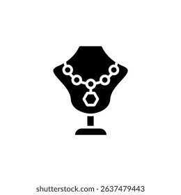 necklace icons isolated on White Background. Flat style design