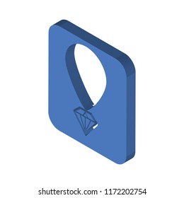 Necklace isometric left top view 3D icon