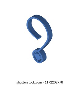 Necklace isometric left top view 3D icon