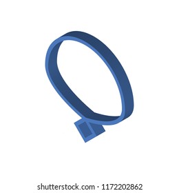 Necklace isometric left top view 3D icon