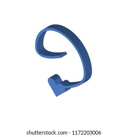 Necklace isometric left top view 3D icon