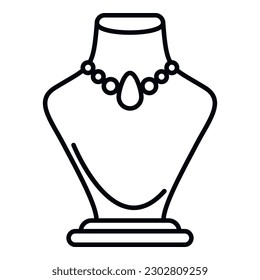 Necklace jewelry dummy icon outline vector. Fashion chain. Bracelet pearl