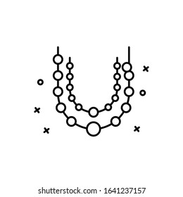 Necklace, jewelry icon. Simple line, outline vector elements of last day of carnival icons for ui and ux, website or mobile application