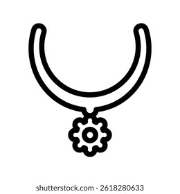 Necklace, jewelry icon, Vector graphics