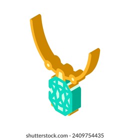 necklace jewelry isometric icon vector. necklace jewelry sign. isolated symbol illustration