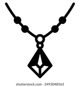 Necklace Jewelry lifestyle icon illustration