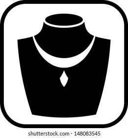 Necklace jewelry vector icon