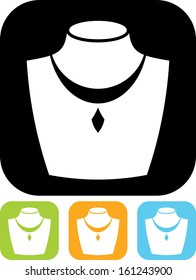 Necklace jewelry vector icon