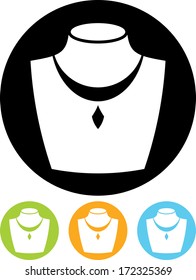 Necklace jewelry vector icon