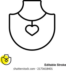 Necklace jewels Vector Line Icon