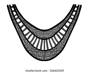 Necklace lace in vector