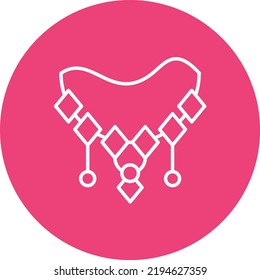 Necklace line circle icon vector image. Can also be used for web apps, mobile apps and print media.