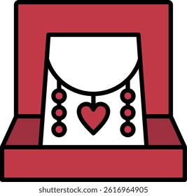 Necklace Line Filled Vector Icon Design