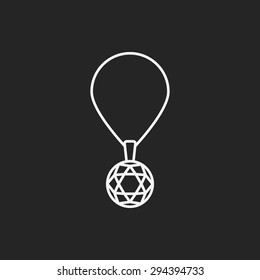 necklace line icon