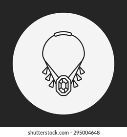 necklace line icon